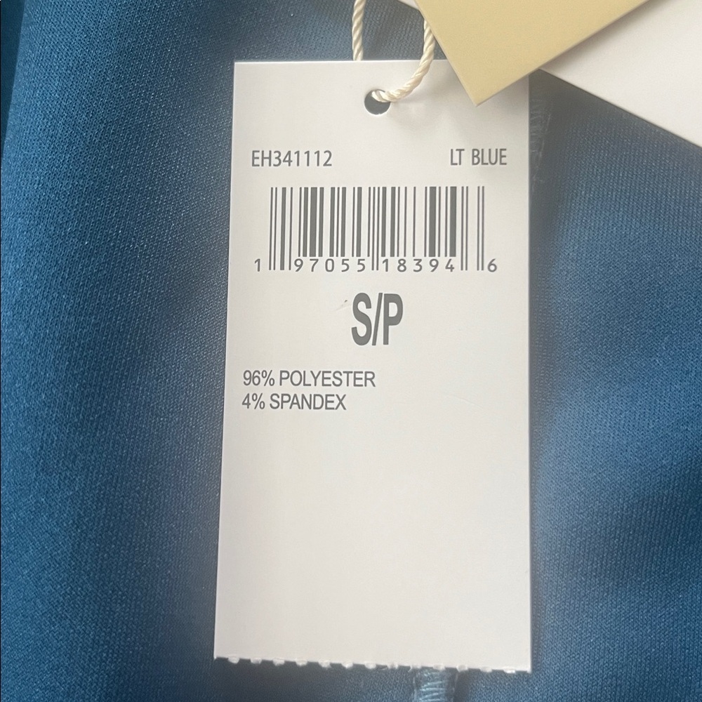 Elie Tahari Dusty Blue Faux Leather Belted Wrap Trench Coat Small NWT - Picture 12 of 12